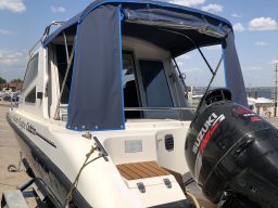 Ходовой разборный тент на катер Silver Eagle Cabin 650