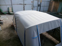 ход-й тент и дуги на макете катера готовый к отправке в Салехард (4)