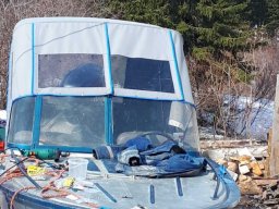 Салехард. Тент после установки заказчиком на катер (4)