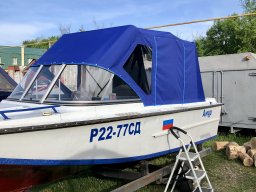 Ходовой тент на катер Амур Д, 2023 год