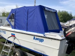 Ходовой тент на катер Амур Д, 2023 год